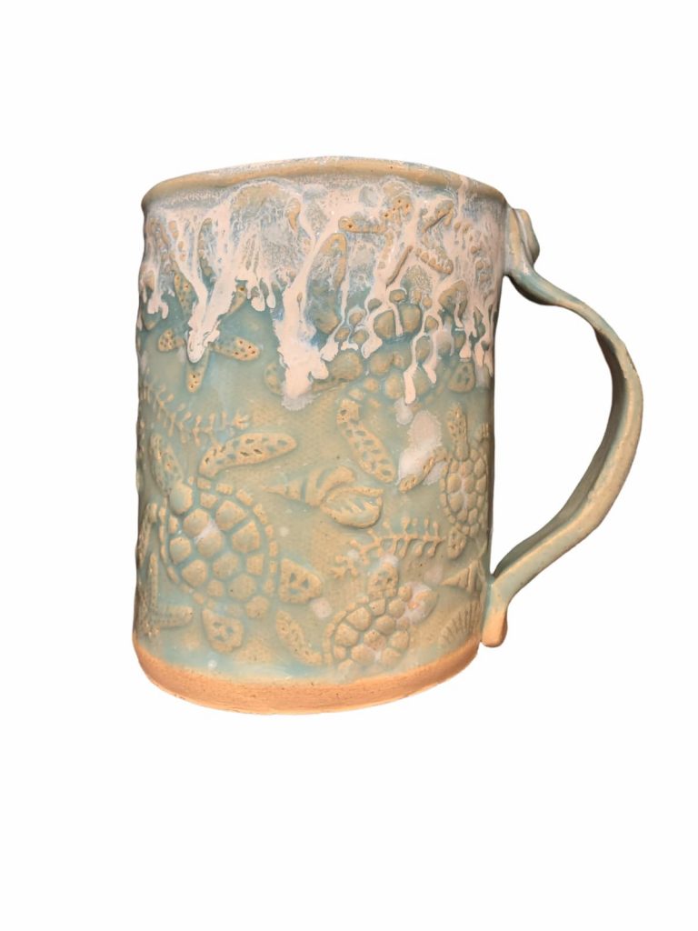 coastal pottery mug