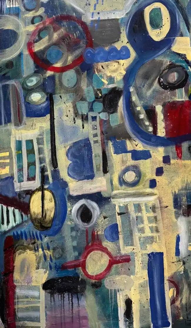 City Scape, original artwork by Fort Walton Beach Artist, Laurette Turner.