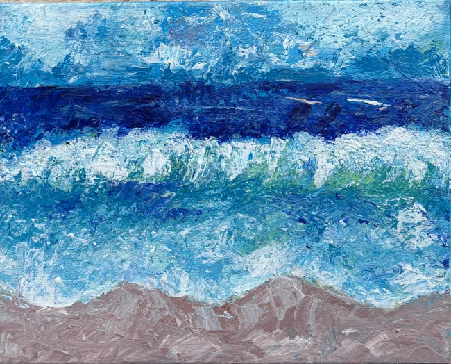 Abstracted Beach, original artwork by Fort Walton Beach Artist, Laurette Turner.